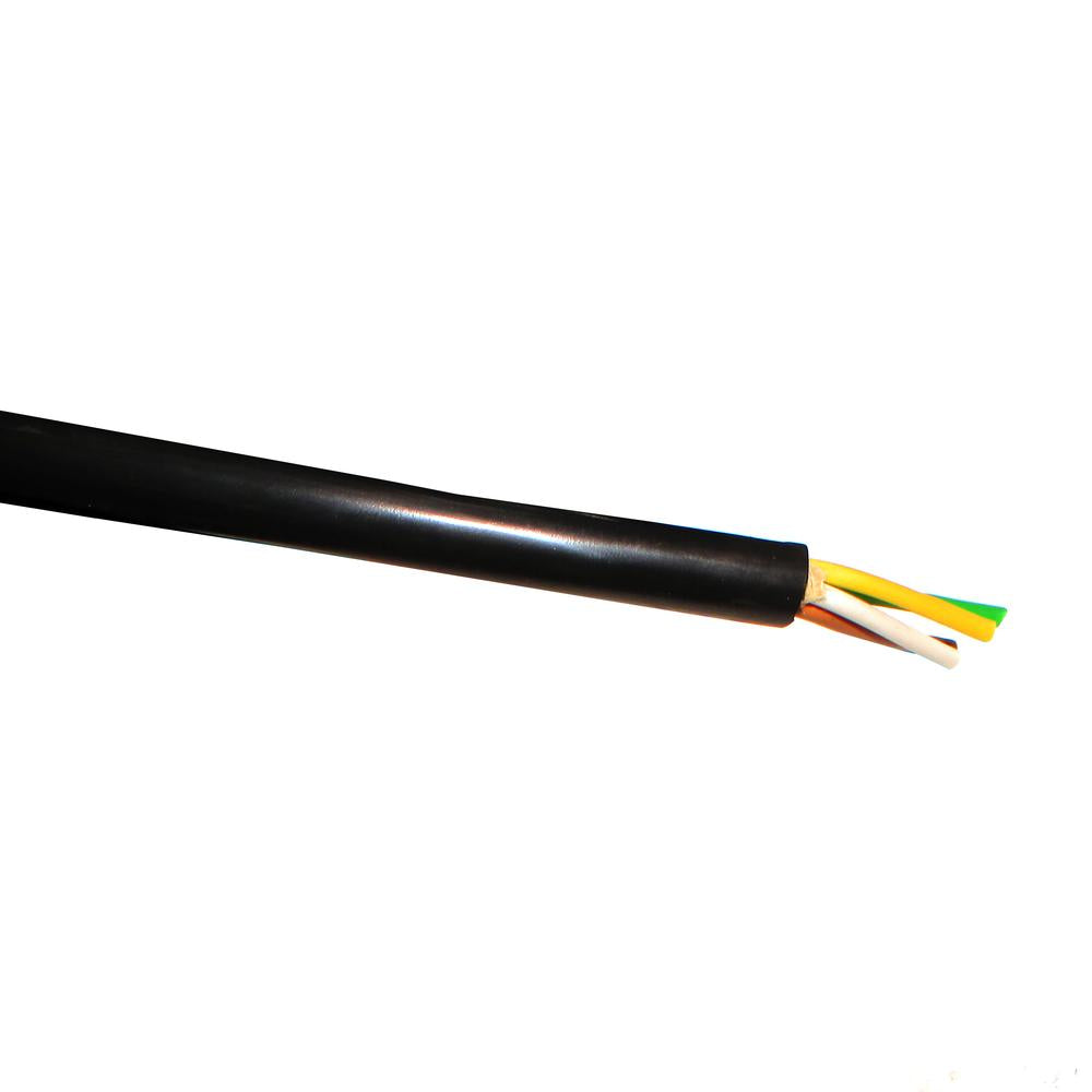 75 Ft of Black 4 Conductor Trailer Light Cable Wiring Harness