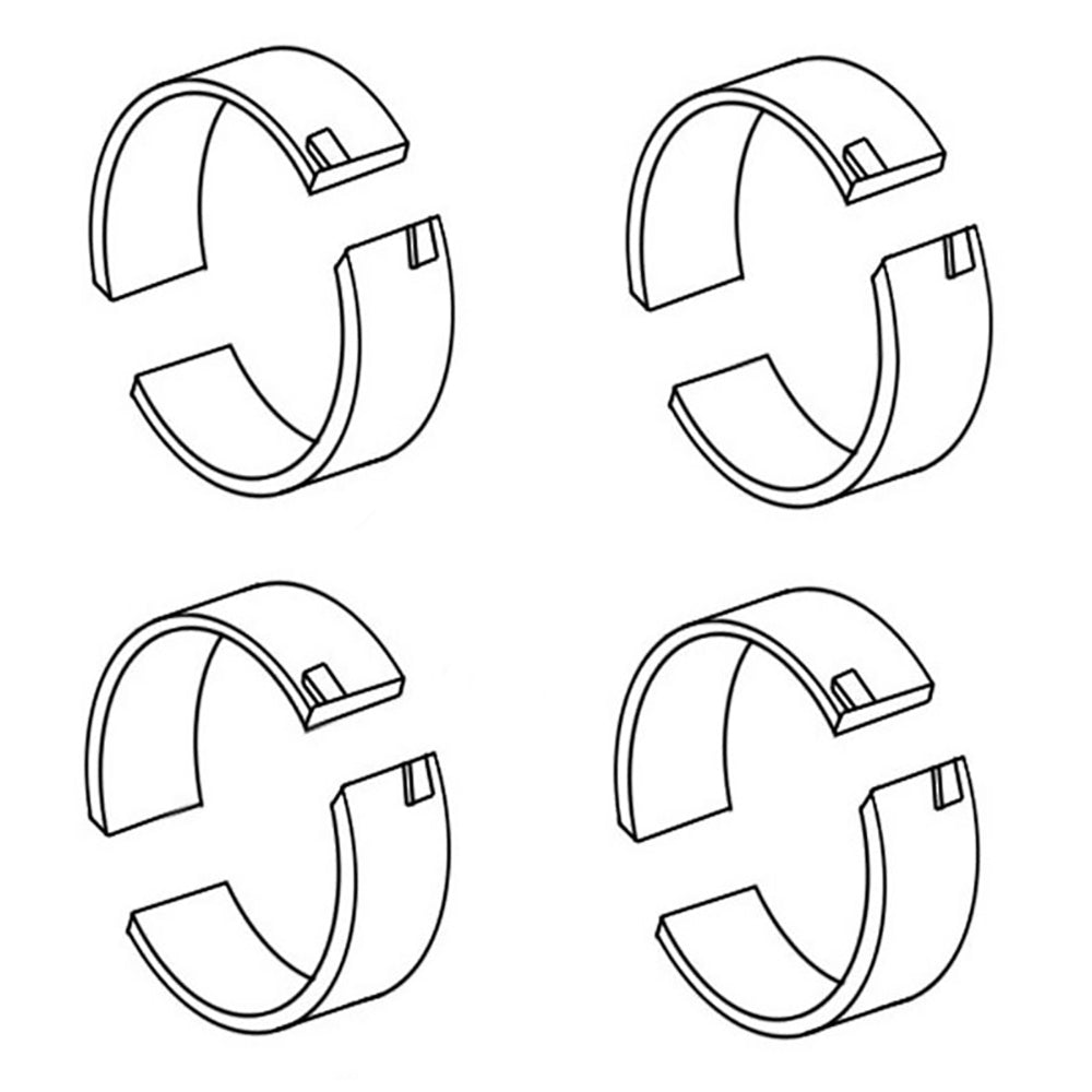 4 Connecting Rod Bearing Set .020" Fits Case IH Fits International Harvester In