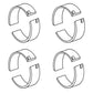 357990R11 New Pack of 4 Connecting Rod Bearings Fits Case-IH Tractor Models
