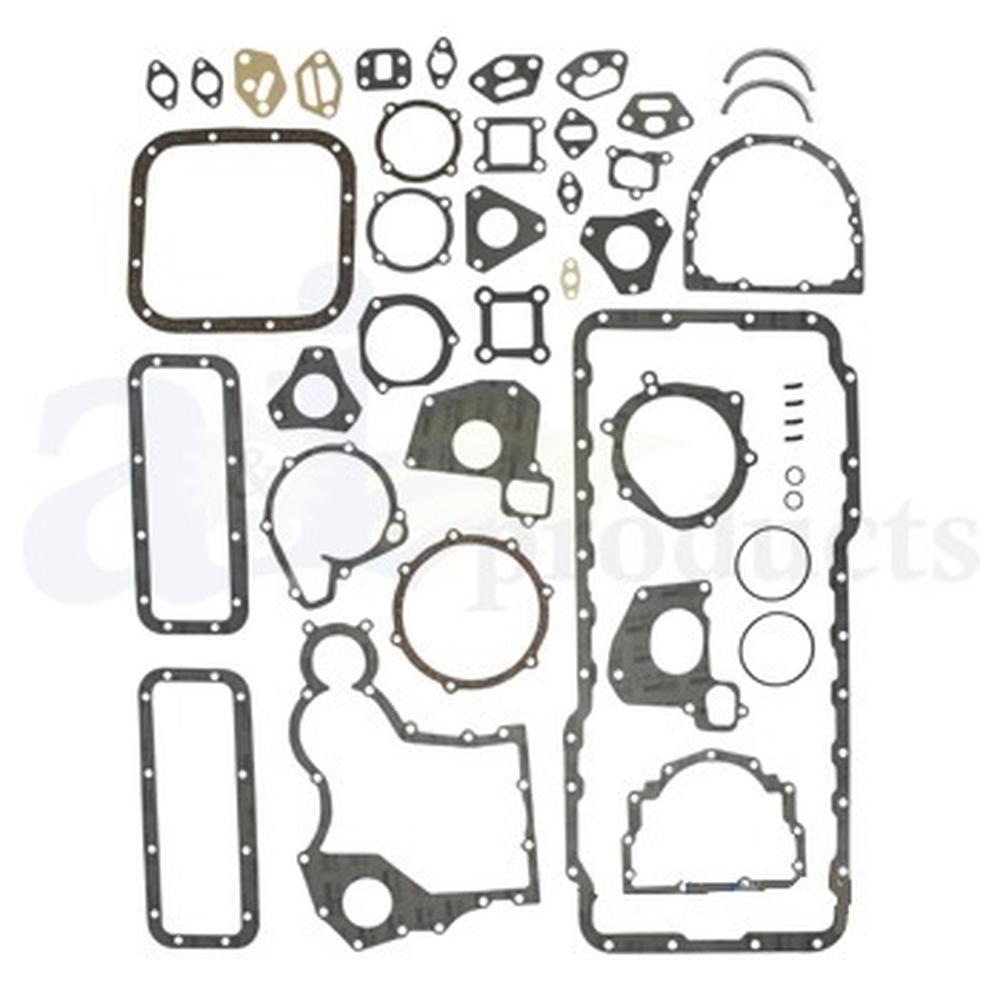 Lower Gasket Set with Rope Seal Fits JCB Replaces 02100234