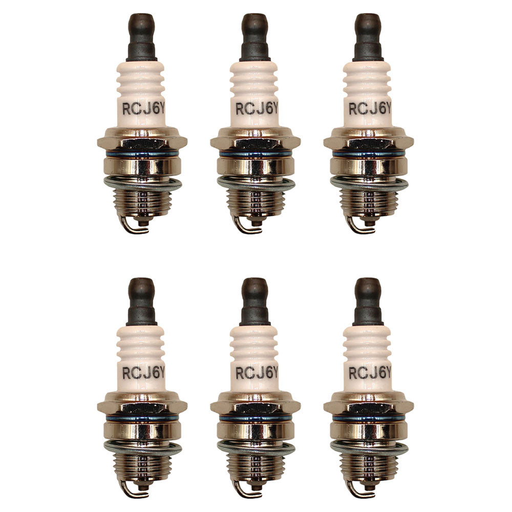 (6) Fits Oregon 77-324-1 Spark Plug RCJ7Y Fits Champion Fits NGK BPMR7A