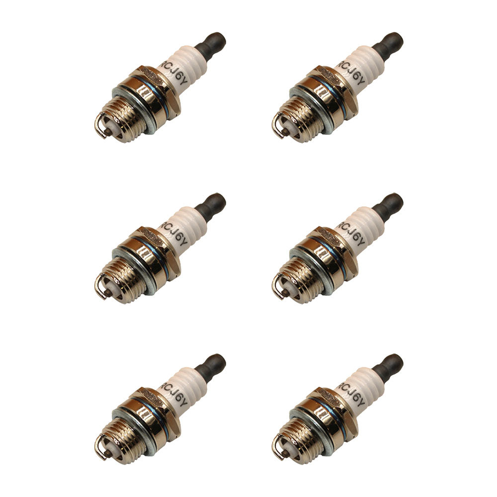 (6) Fits Oregon 77-324-1 Spark Plug RCJ7Y Fits Champion Fits NGK BPMR7A