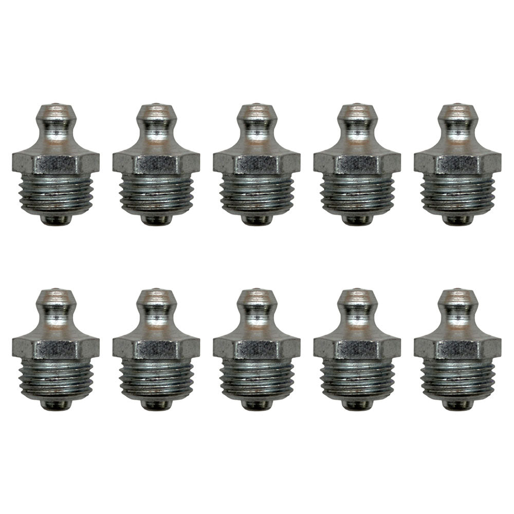 Qty 10: Grease Nipples Fits JCB Replaces 1450/0002