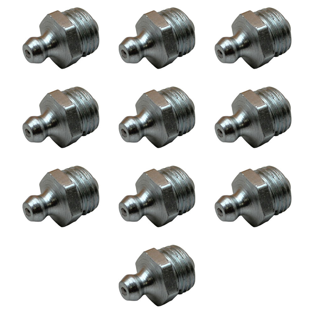 Qty 10: Grease Nipples Fits JCB Replaces 1450/0002