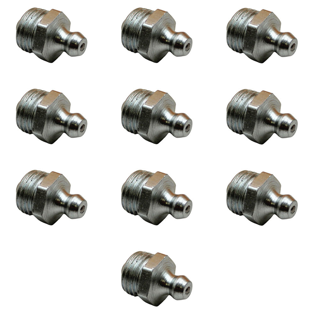Qty 10: Grease Nipples Fits JCB Replaces 1450/0002