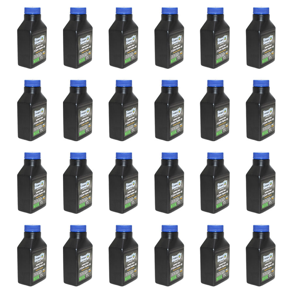 24 2-Cycle Engine Oil 2.6 oz. Bottles 50:1 Synthetic Blend Mix Fits Case