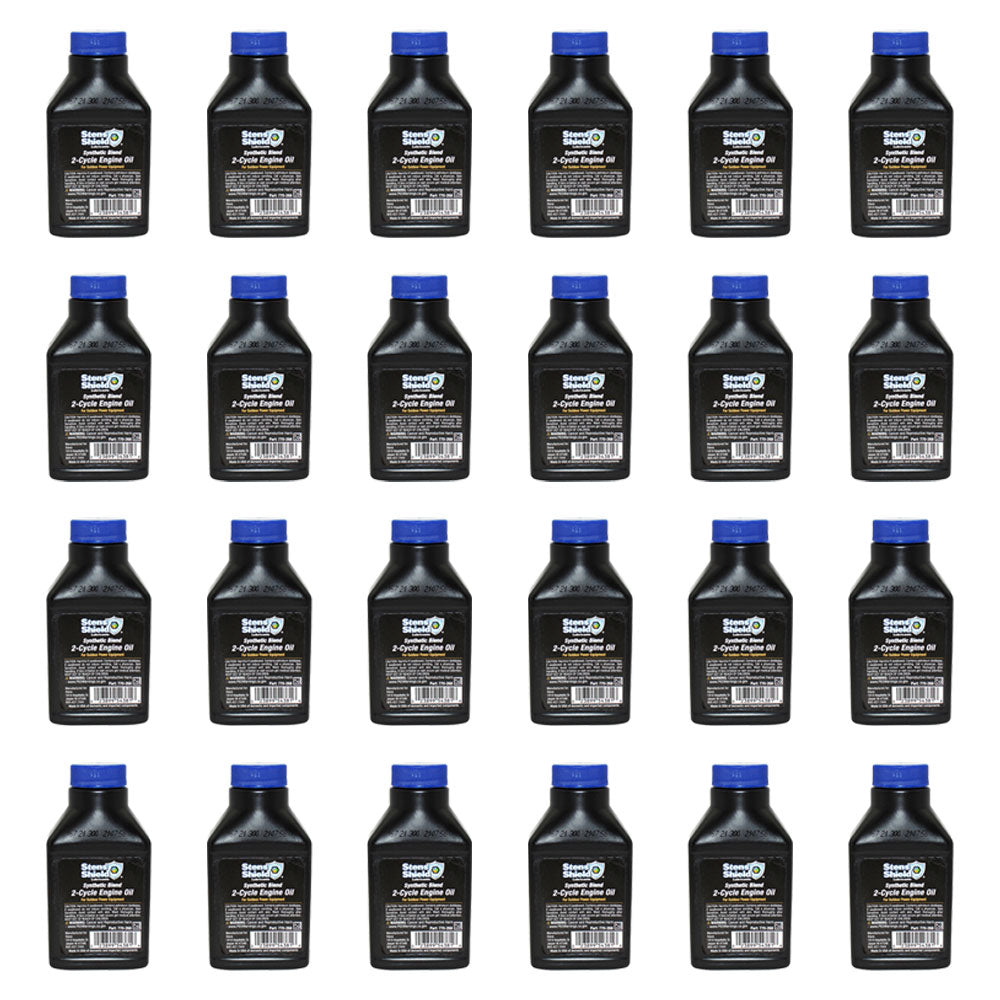 24 2-Cycle Engine Oil 2.6 oz. Bottles 50:1 Synthetic Blend Mix Fits Case
