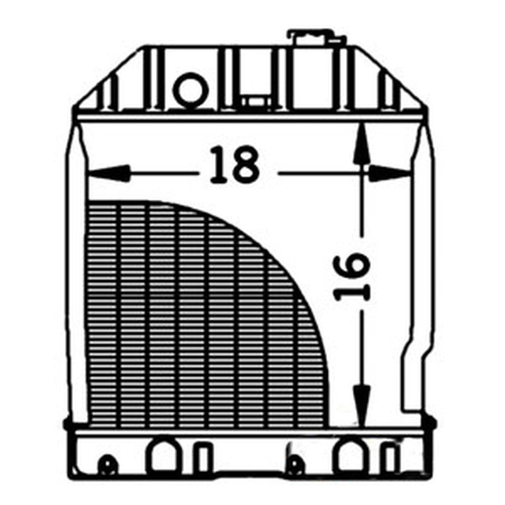 Radiator Fits Ford 4630 3230 4130 3930 260C 3430 250C E0NN8005KA15M