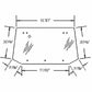 F0NN9442038BA Rear Glass Fits Ford New Holland 5640 6640 7740 7840 8240 834