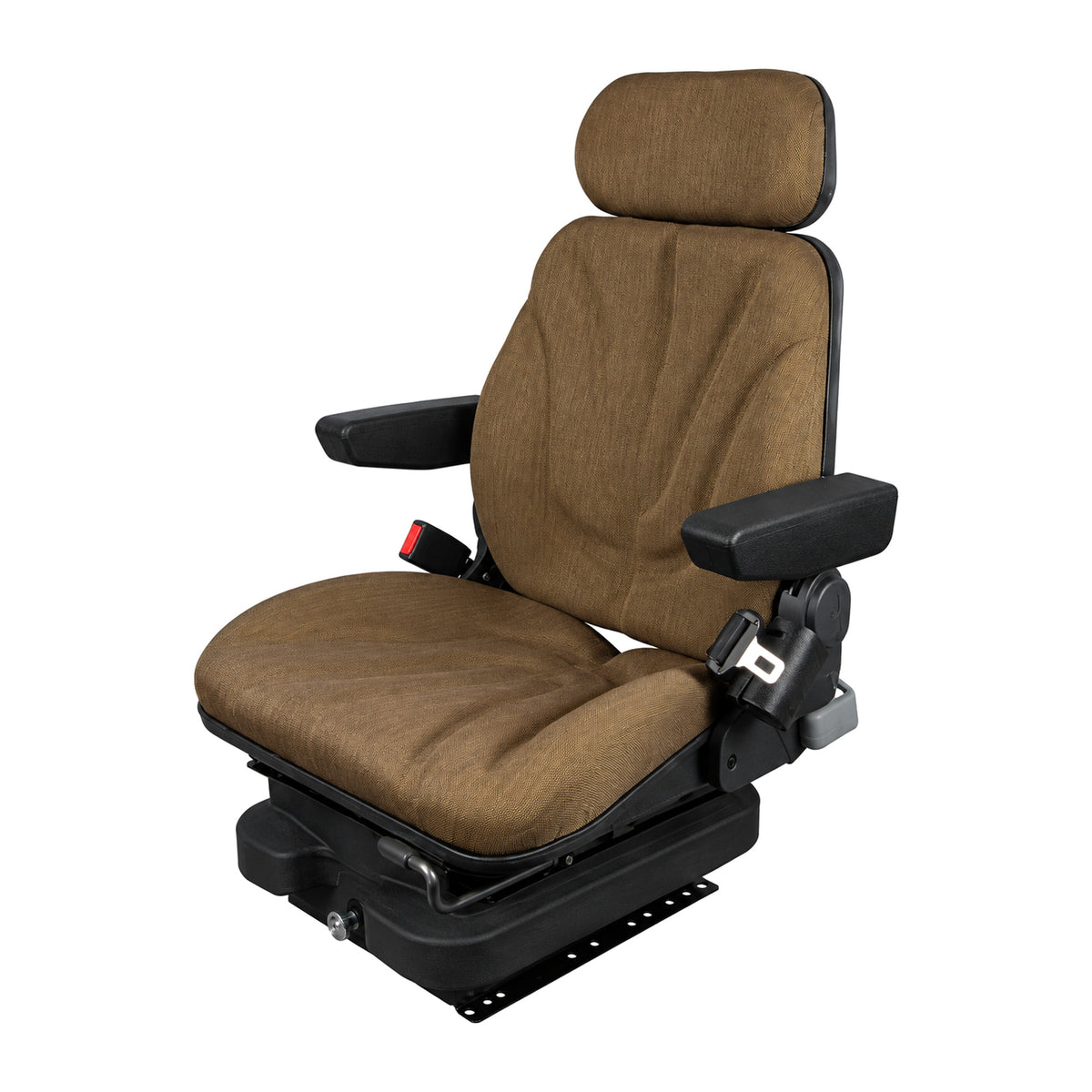 F10A4012 Brown Cloth Low Profile Air Suspension Seat Fits Yanmar FX18D FX20 FX24