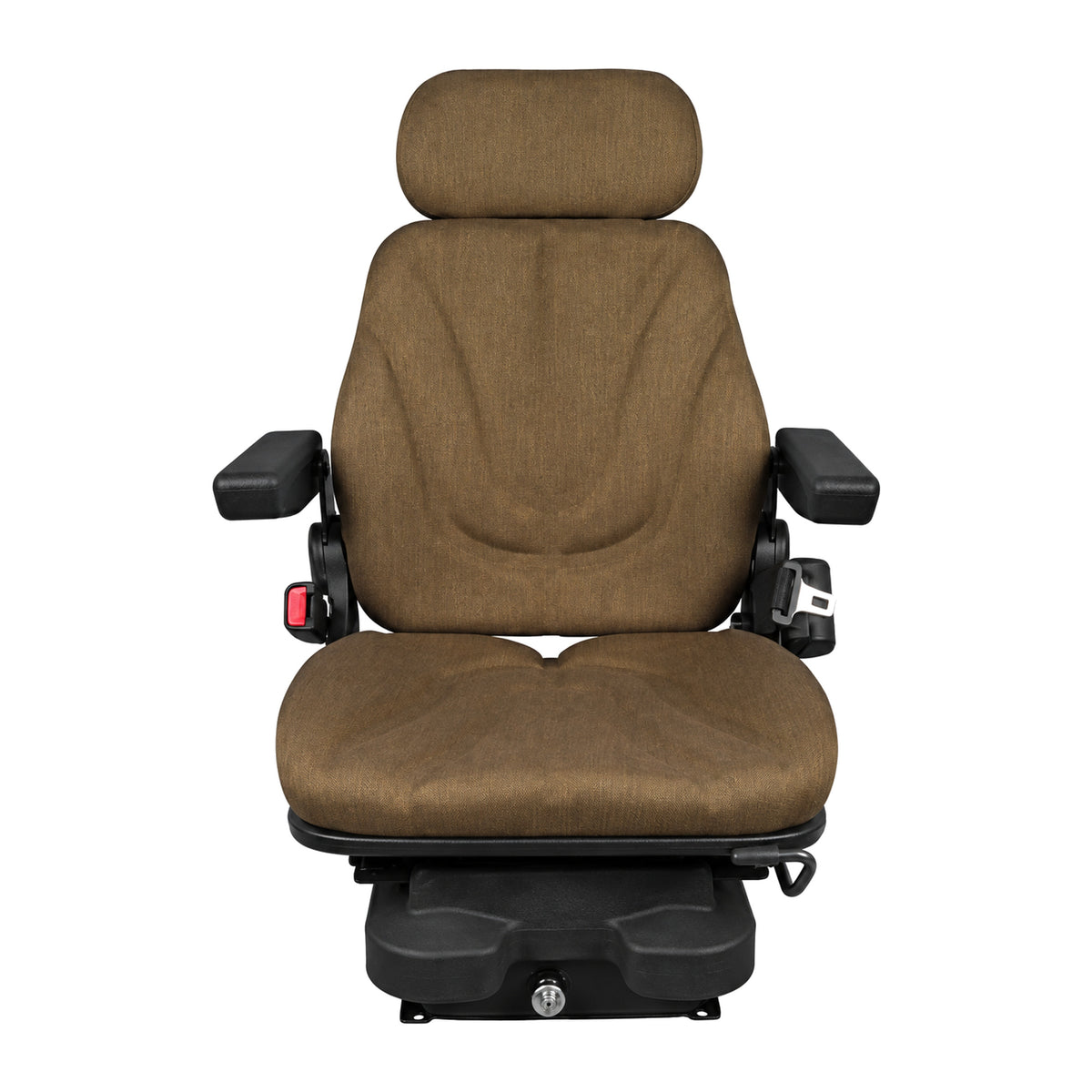 F10A4012 Brown Cloth Low Profile Air Suspension Seat Fits Grasshopper 120K 48