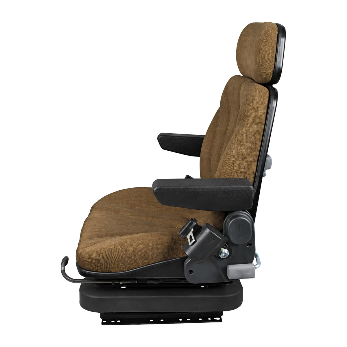 F10A4012 Brown Cloth Low Profile Air Suspension Seat Fits Universal Products