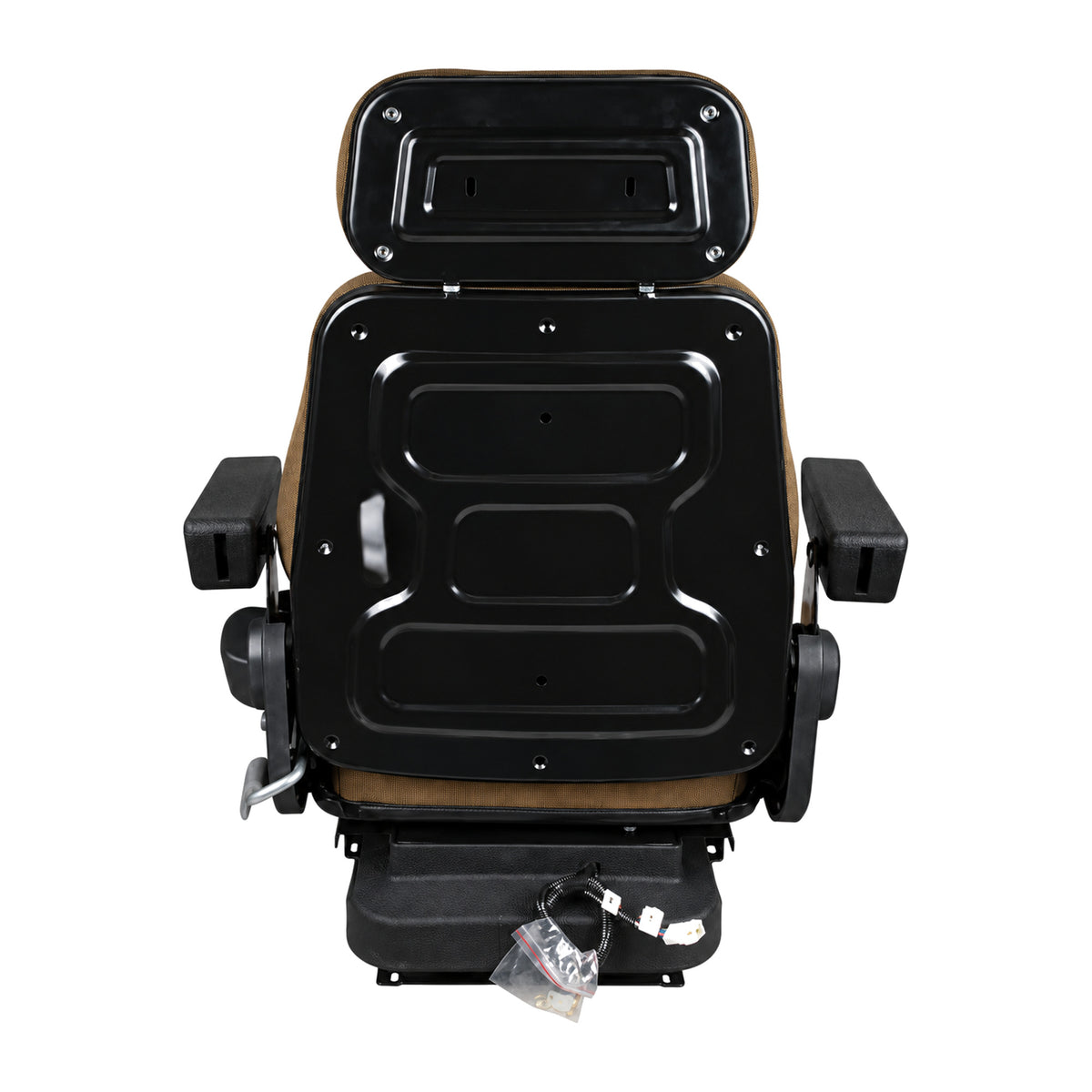 F10A4012 Brown Cloth Low Profile Air Suspension Seat Fits Yanmar FX18D FX20 FX24