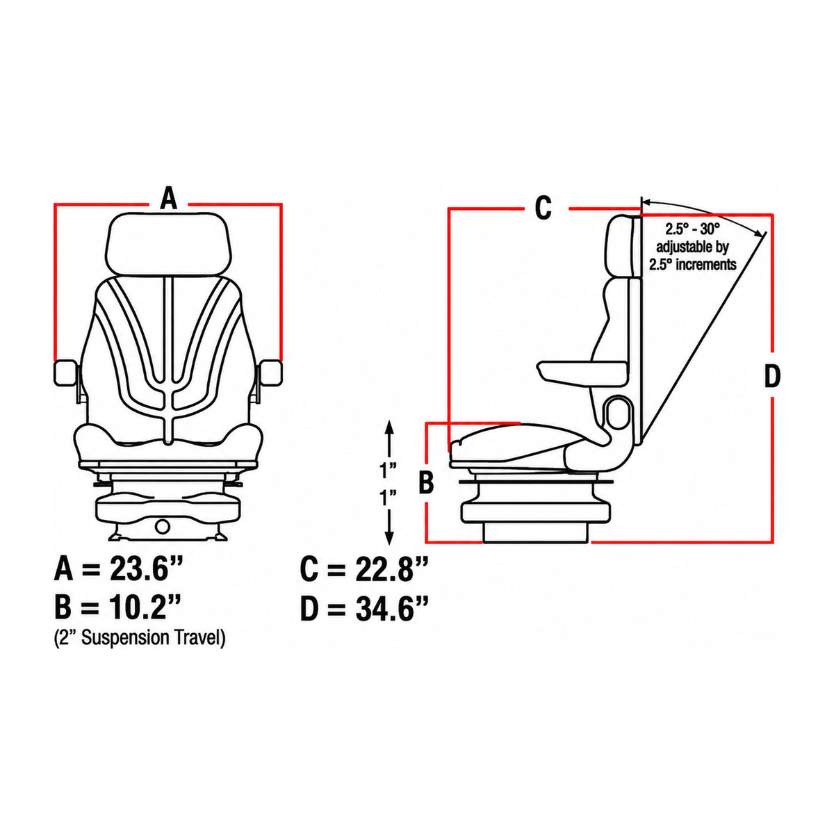 F10M4112 Brown Cloth Mechanical Suspension Seat Fits Volvo MCT125C EC14 EC15