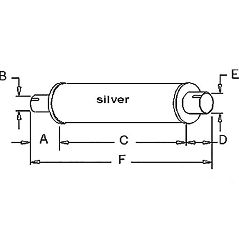 FD1110 Muffler Fits Ford New Holland Tractor 2N 8N 9N 17" Long 1.5" ID 1.5"
