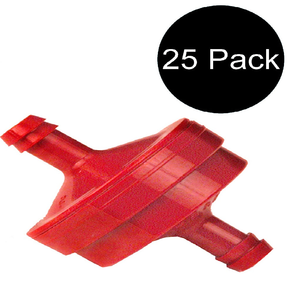 (25) In-Line Red Gas Fuel Filter 1/4" Fits Briggs and Stratton 5018 5018B 5018H