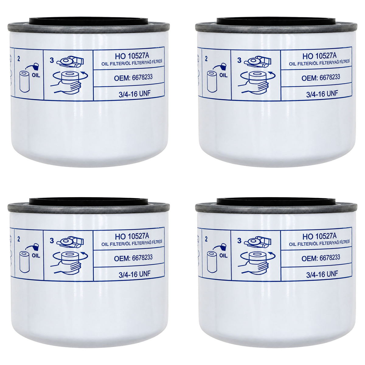 Qty 4: Oil Filter Fits Gravely Replaces B163