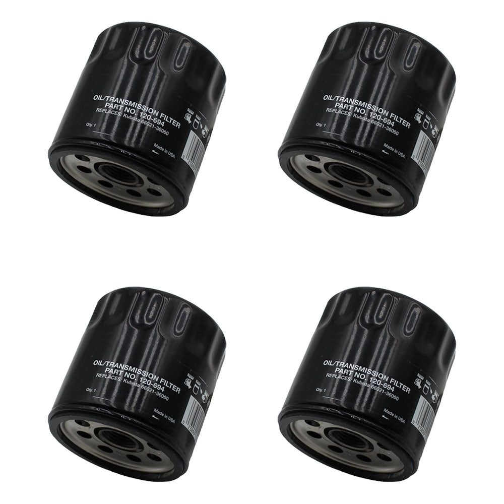 (4 pk) Transmission Filters Fits Kubota All "B" Series HHK70-14073 66021-36060