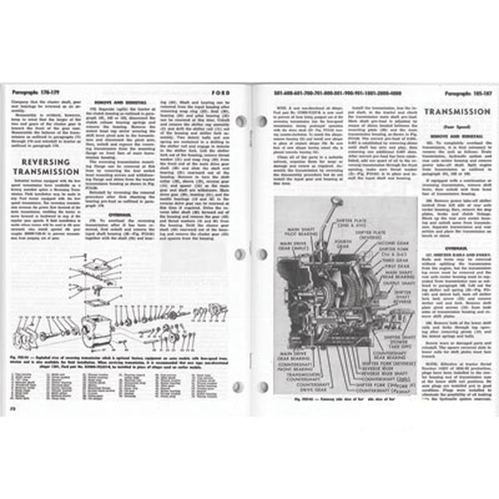 Tractor Repair Manual Fits Ford New Holland 600, 601, 700, 701, 800, 801