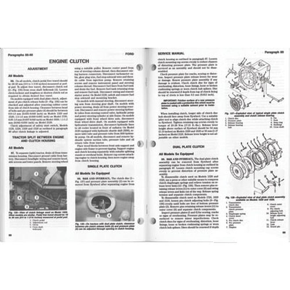Fits Ford 1120 1220 1320 1520 1720 1920 2120 TRACTOR SHOP MANUAL FO46