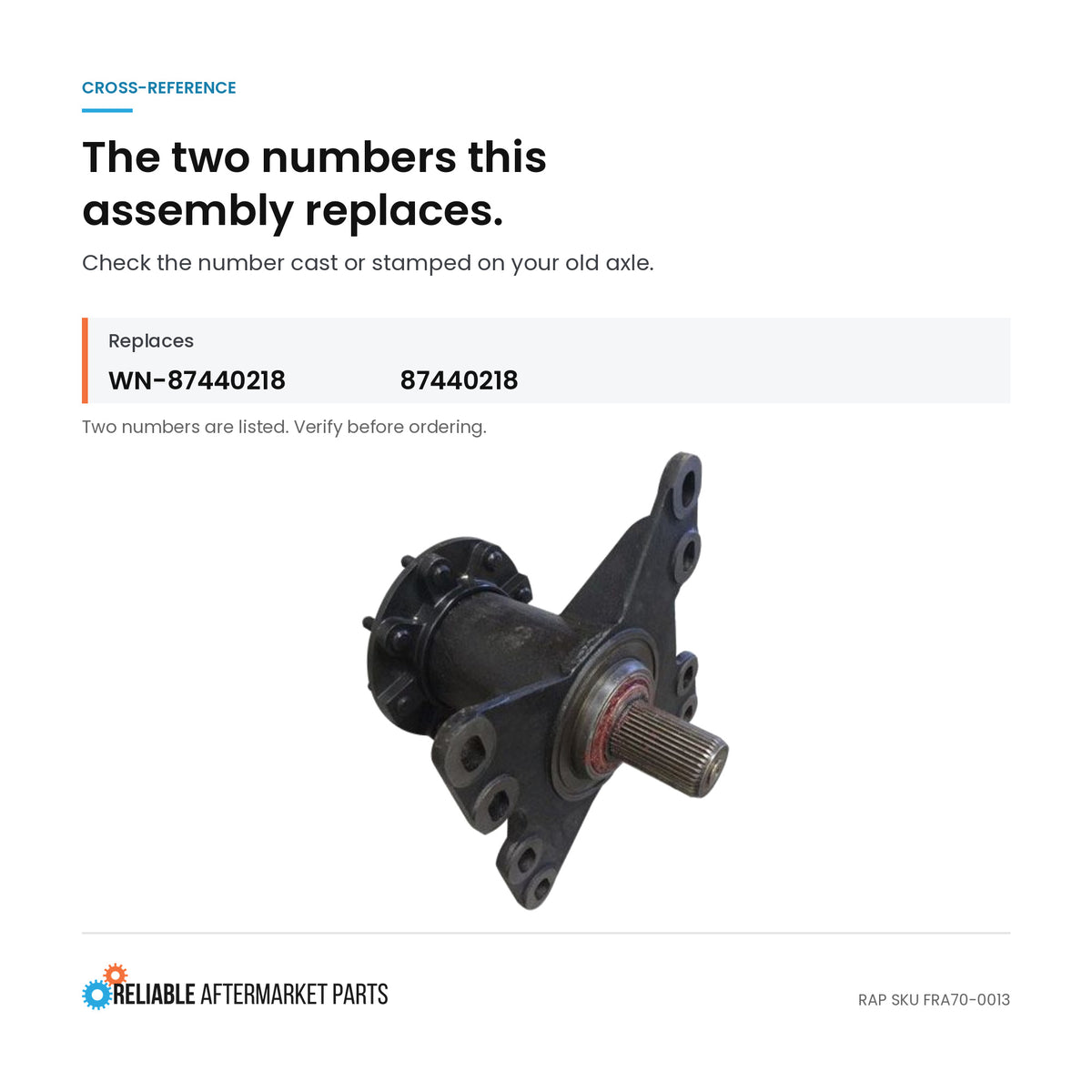 87440218 Axle Assembly Fits John Deere Fits Ford New Holland LS180 LS190 LX865
