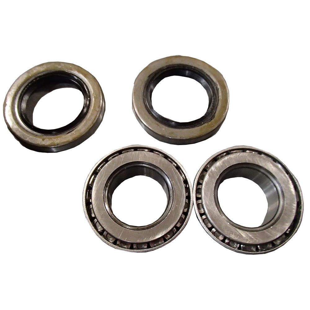 (2) Trailer Axle Kits 2,000 lbs 5 on 4.5" Bolt Pattern Idler Hubs Round Spindles