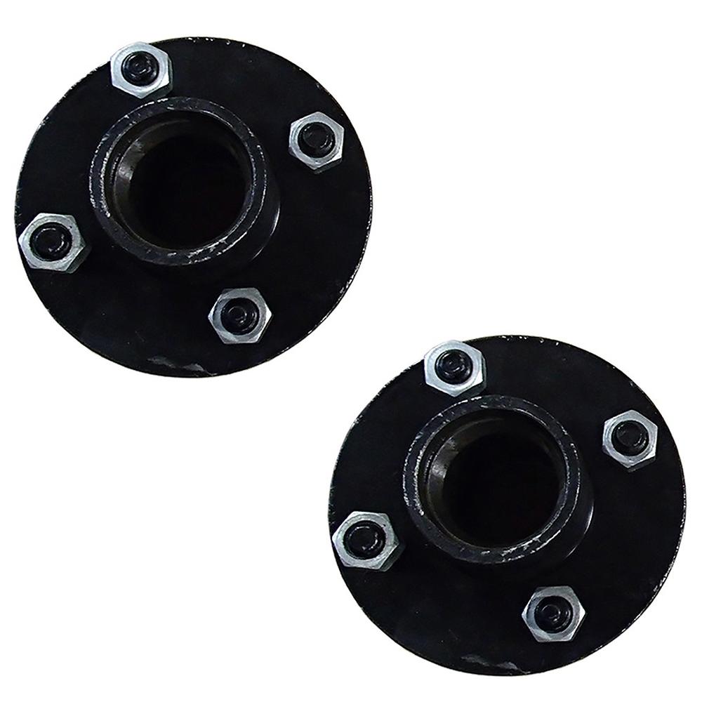 Pair of 4-Bolt On 4 Inch Hub and 1” Spindle Assembly