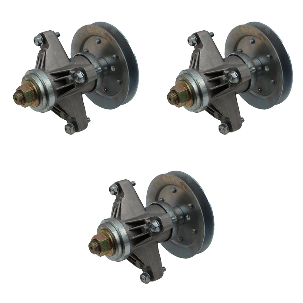 3x Spindle & Pulley Set Fits Cub Cadet 618-04129A 918-04129 618-04129