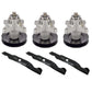 3 Mower Deck Spindles and 3 Blades Fits Toro Replaces 112-0316