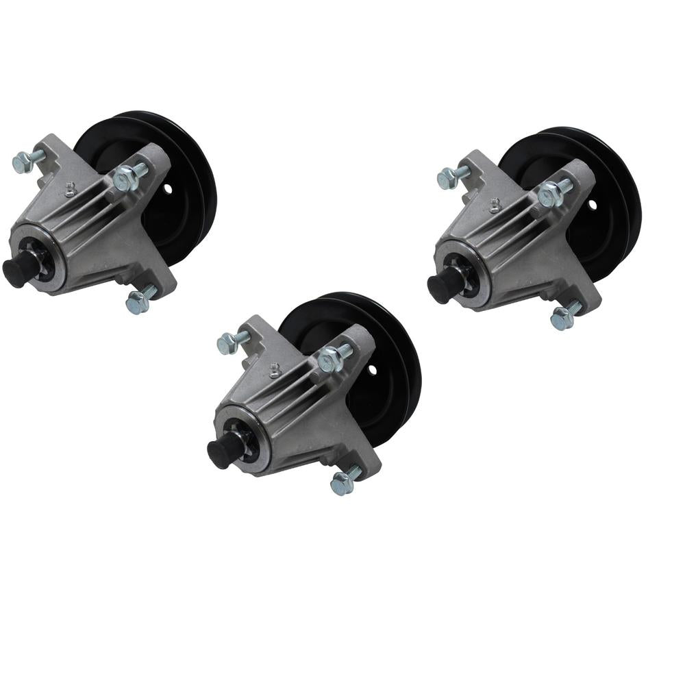 Set of 3 Mower Deck Spindles with Pulley
 Fits MTD Replaces 618-06981