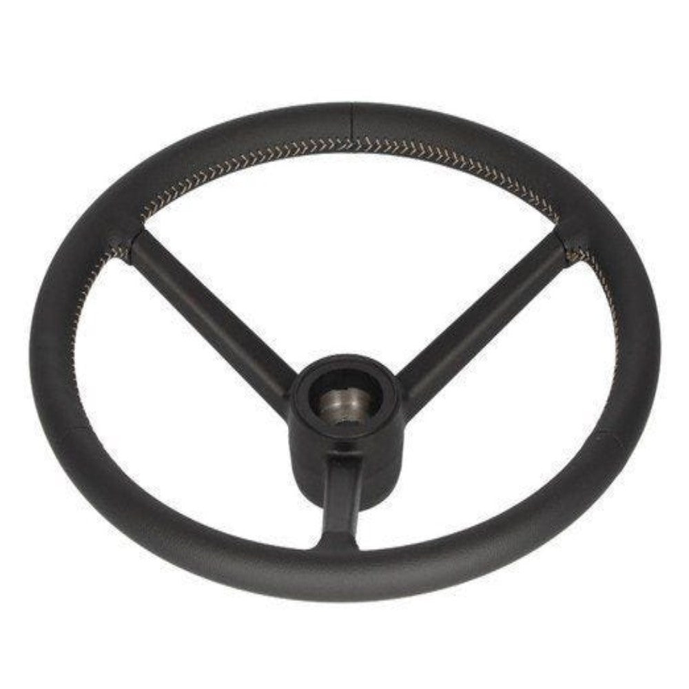 Steering Wheel - Leather Wrapped - Black Fits John Deere Replaces AL173828