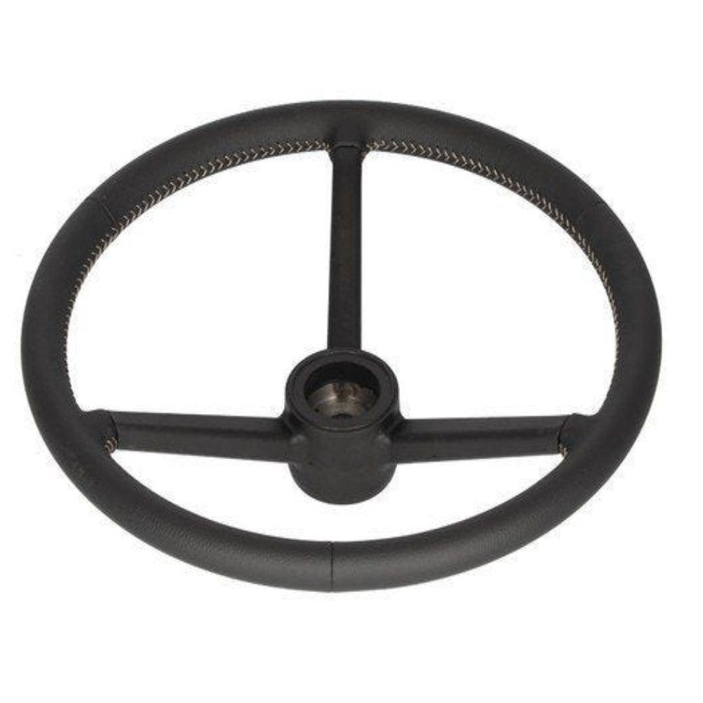 Steering Wheel - Leather Wrapped - Black Fits John Deere Replaces AL173828