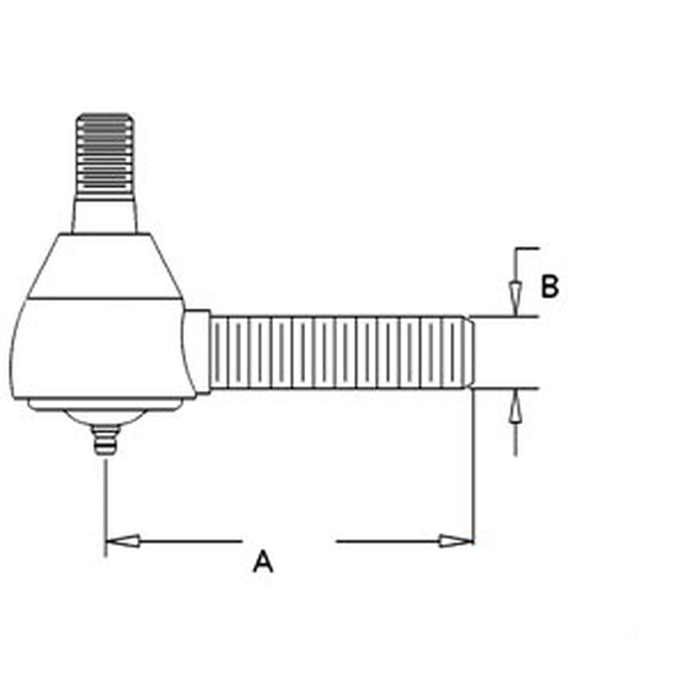 JDS793 Short Tie Rod End Fits John Deere