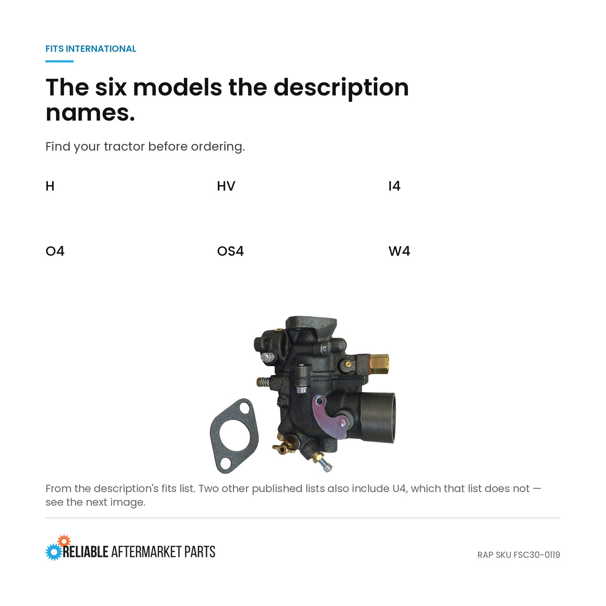 Carburetor Fits International Replaces 45108DB