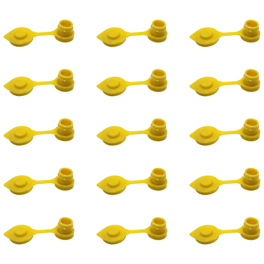 15-Pack New Yellow Vent Caps Gas Can Breather Midwest Blitz Wedco Scepter