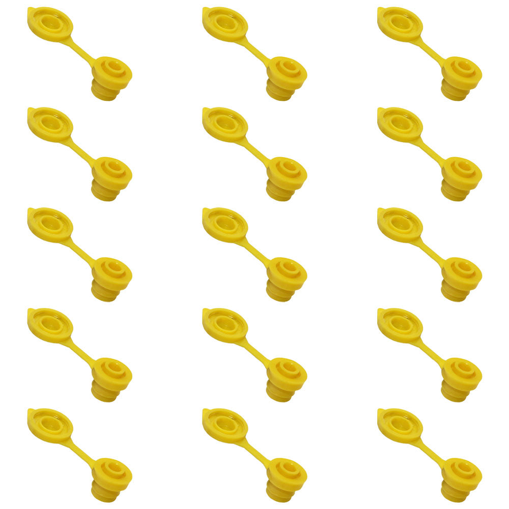 15-Pack New Yellow Vent Caps Gas Can Breather Midwest Blitz Wedco Scepter
