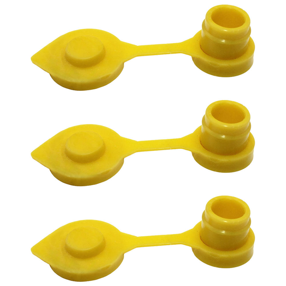 Qty 3: Gas Can Vent Caps (Yellow)  Fits Universal Products
