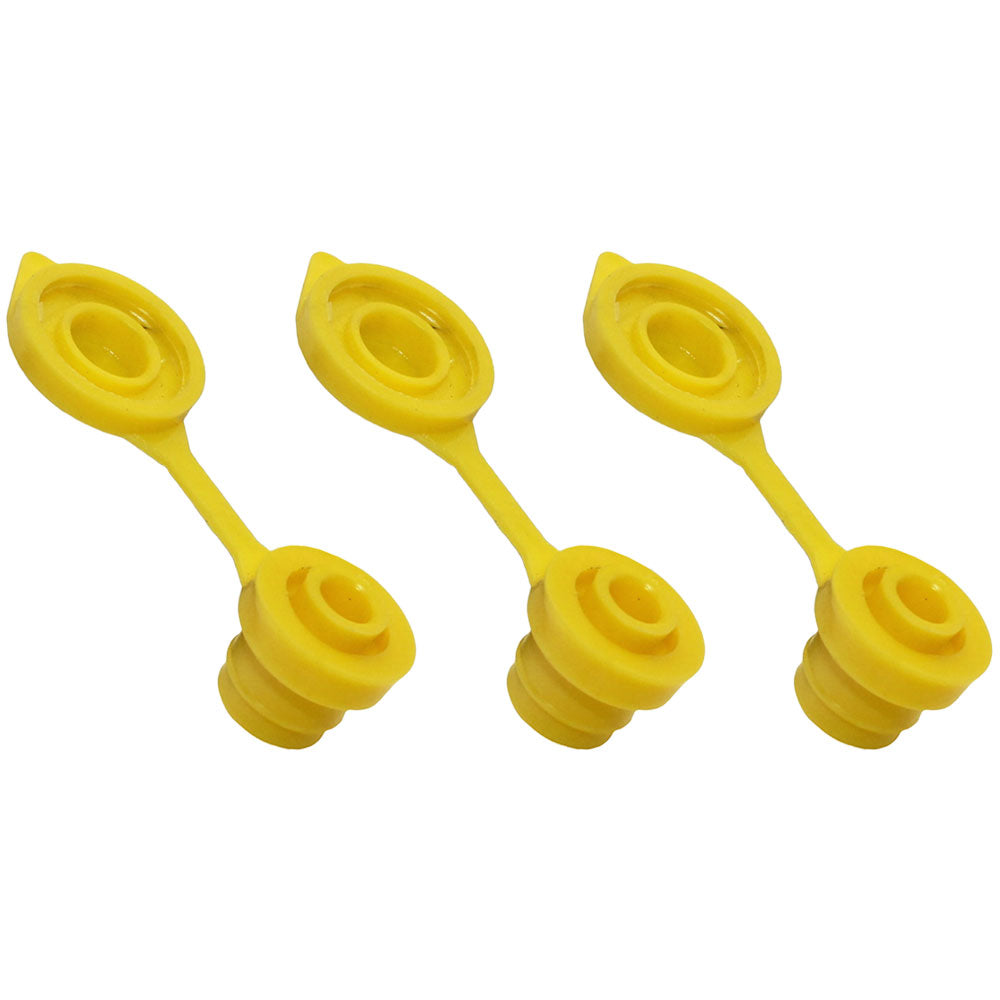 3 Yellow Fuel Gas Can Jug Vent Caps Chilton Brigg Rotopax Gott Rubbermaid Anchor