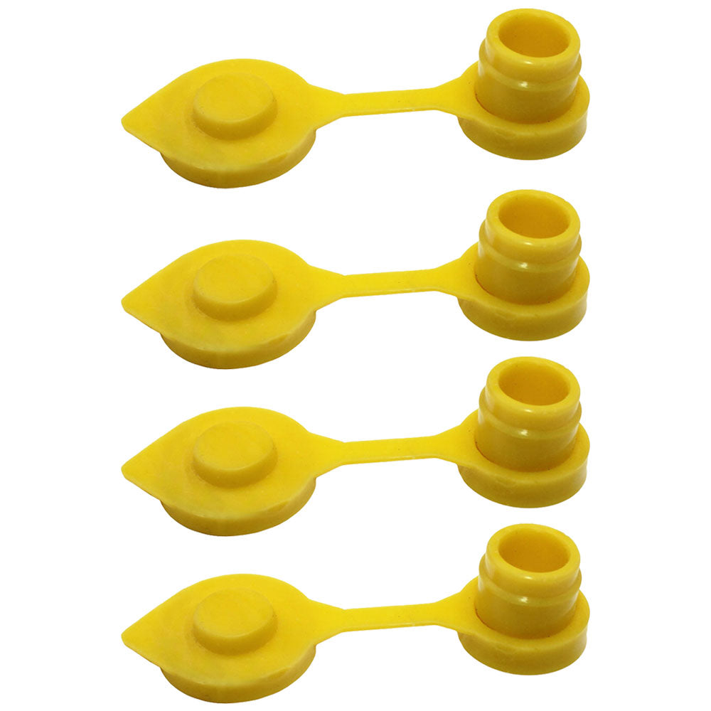 Qty 4: Gas Can Vent Caps (Yellow)  Fits Universal Products