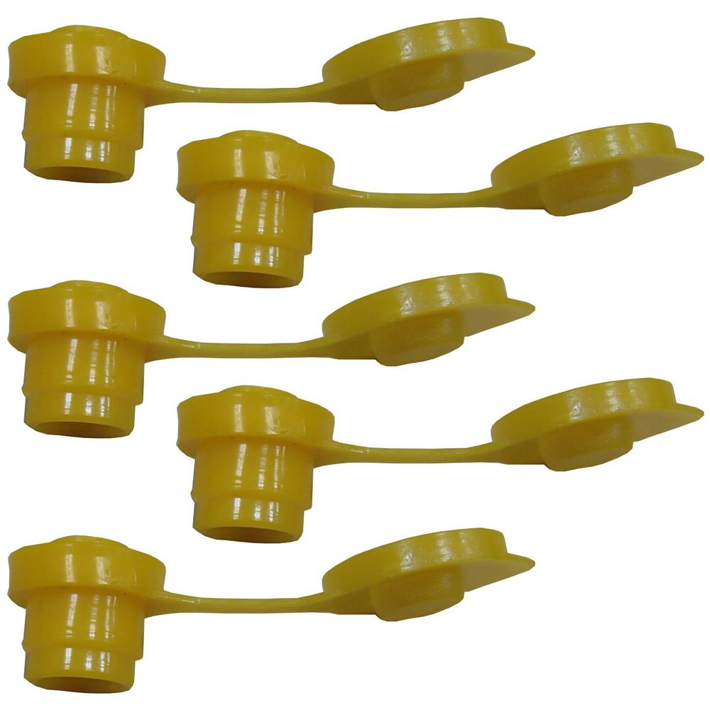5 Pcs Yellow Vent Cap/Plug fits Plastic & Metal Fuel Gas Can Jugs