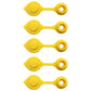 Set of Five (x5) Heavy Duty Fuel Can Vent Caps For All Plastic Fuel Cans Yellow