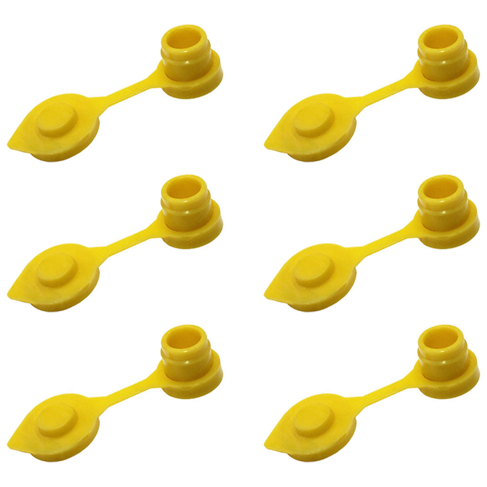 Qty 6: Gas Can Vent Caps (Yellow)  Fits Universal Products