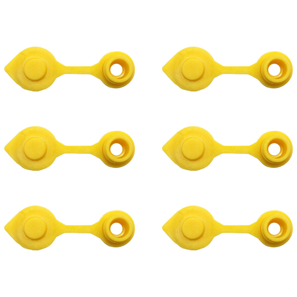 Qty 6: Gas Can Vent Caps (Yellow)  Fits Universal Products