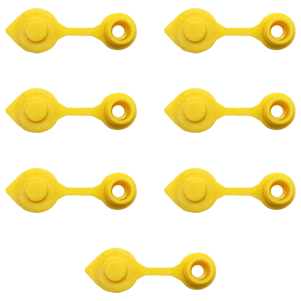 7-pk Yellow Vent Caps Gas Fuel Can Midwest Blitz Wedco Scepter HEAVY DUTY