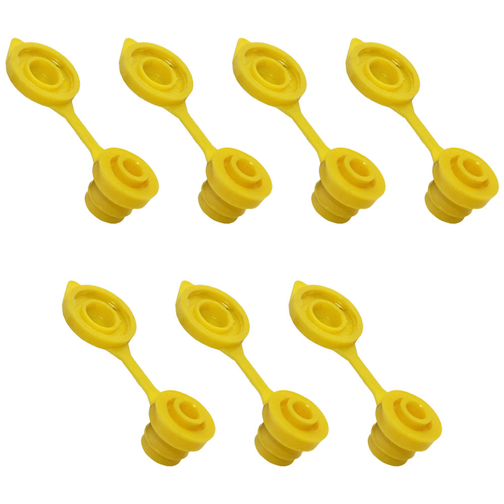 7-pk Yellow Vent Caps Gas Fuel Can Midwest Blitz Wedco Scepter HEAVY DUTY