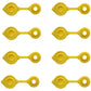 (8) Yellow Vent Gas Caps w/Retaining Lip Works with Plastic and Metal Containers