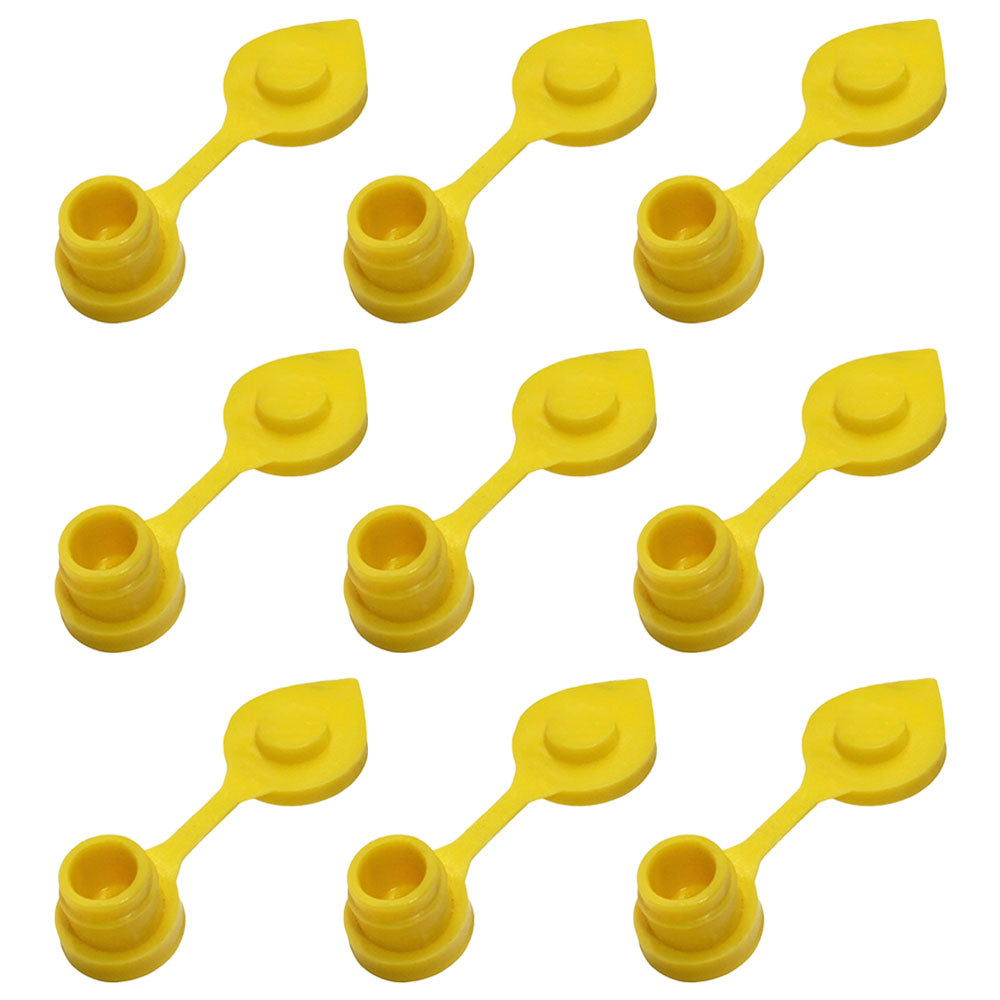 Set of Nine (9) New Aftermarket Replacement Yellow Vent Caps