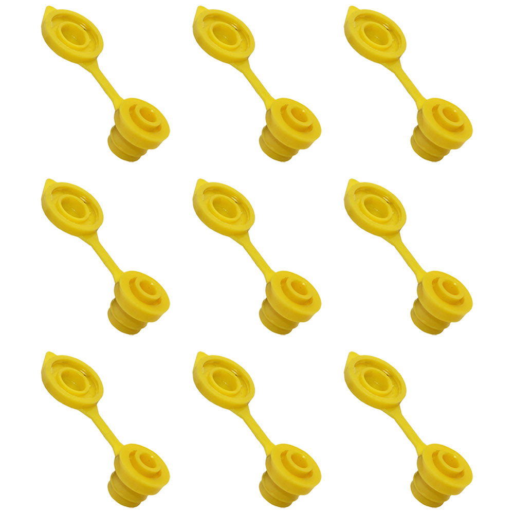 Set of Nine (9) New Aftermarket Replacement Yellow Vent Caps