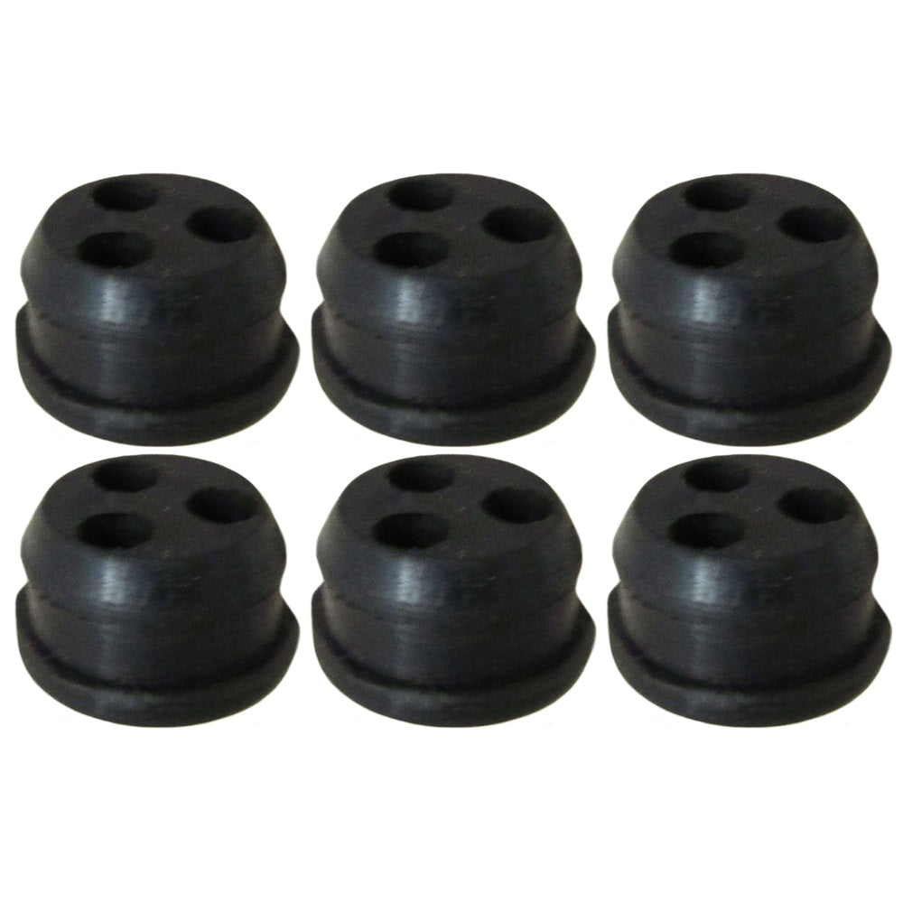6 Pack - 3 Hole Fuel Line Gas Tank Grommet Fits Echo Trimmer Edger V137000030