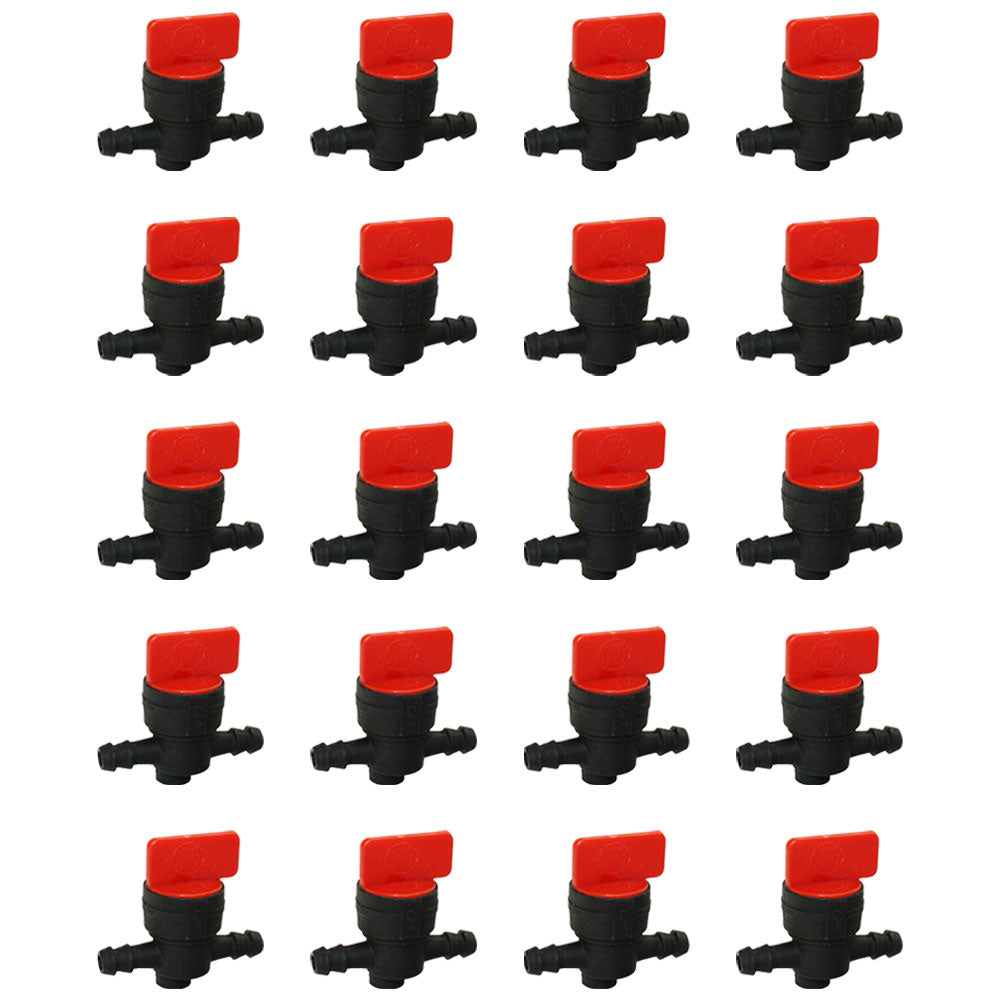 Qty 20: In-Line Fuel Shut Off Valve 1/4"   Fits Briggs and Stratton